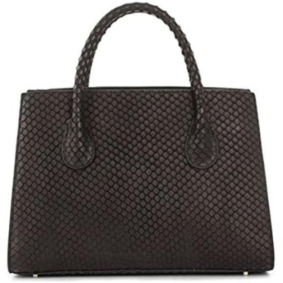 Celine Dion Octave Leather Satchel Black Snake - Picture 4 of 5